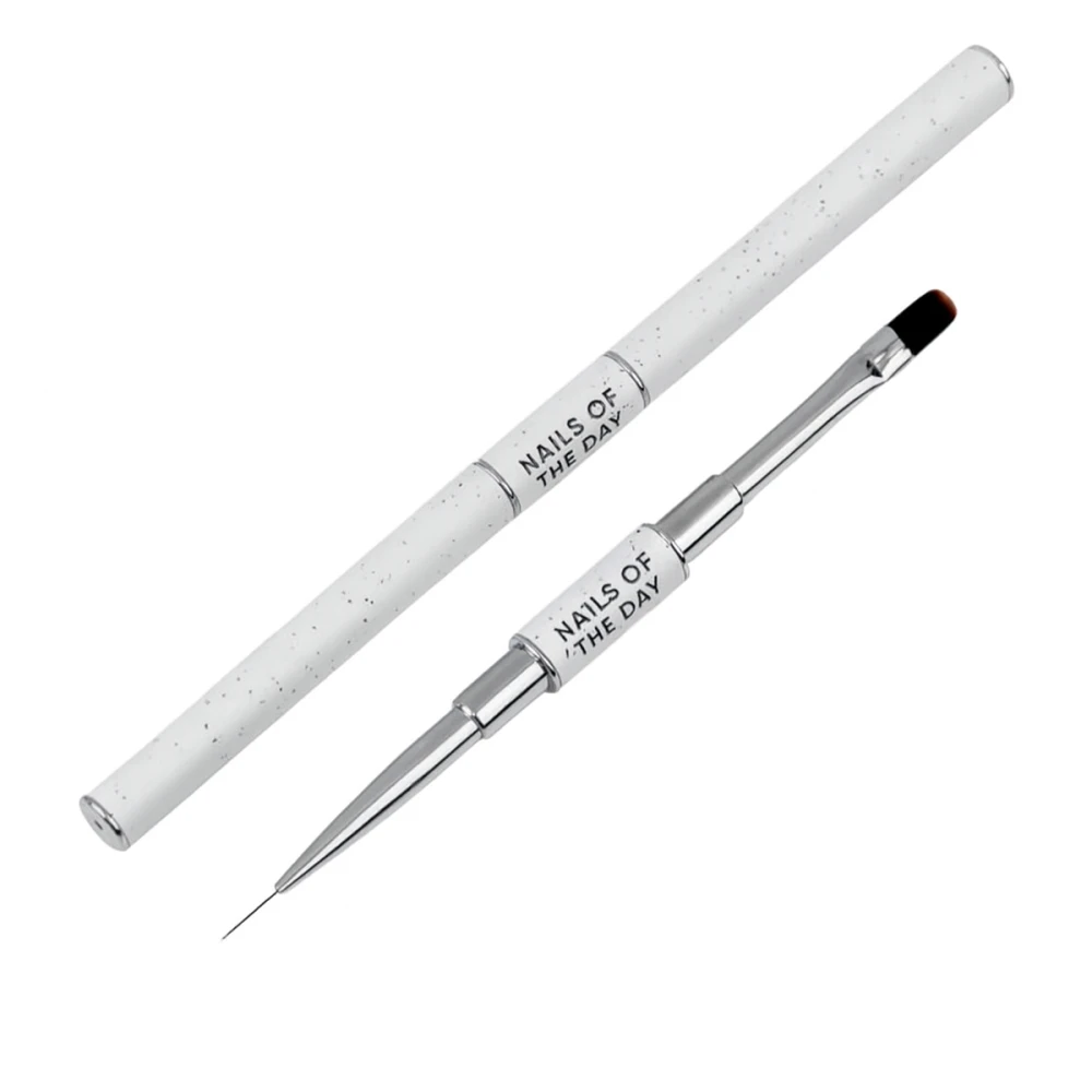 Кисточка NailSofTheDay Professional Brush ( 2-in-1: Liner & Oval (лайнер + плоский овал) 11 мм)