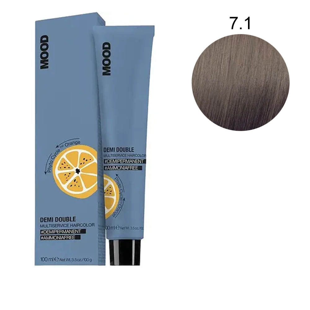 Фарба безаміачна мультифункціональна для волосся MOOD Demi Double ( 7/1 100 мл 687165)