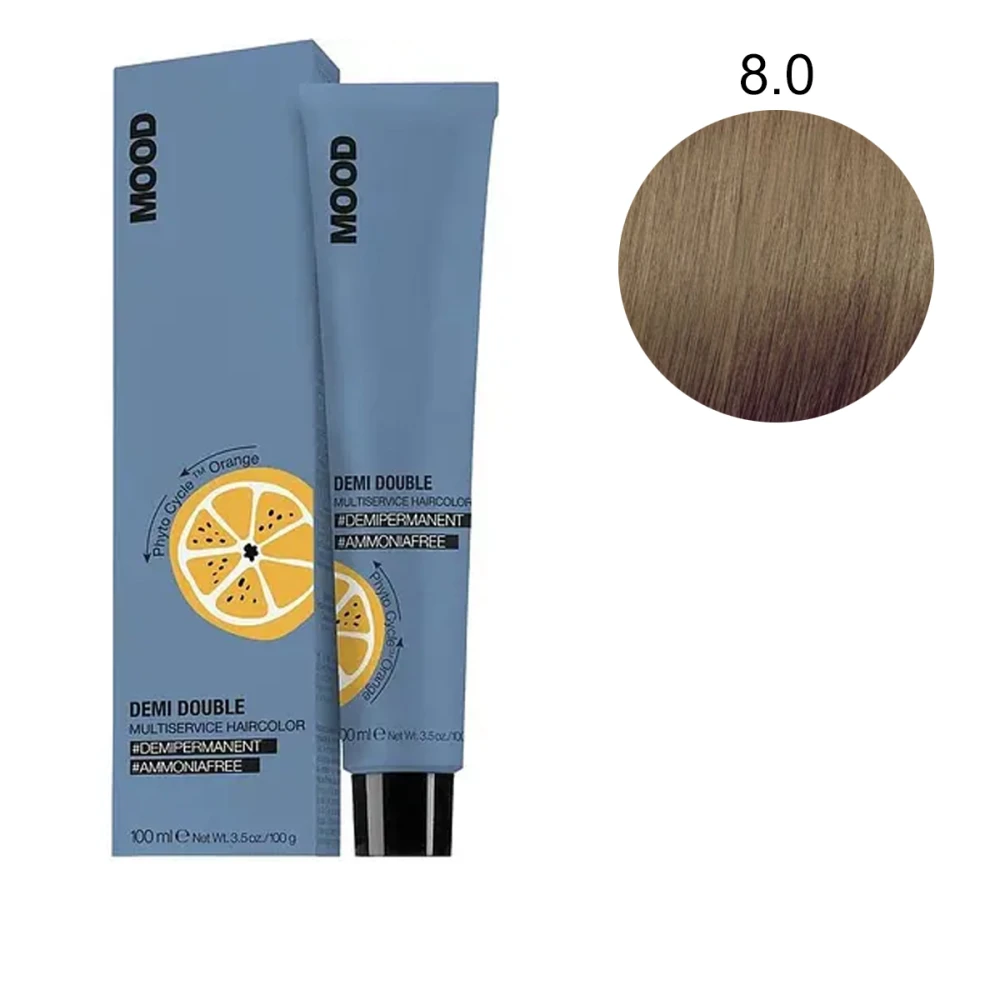 Фарба безаміачна мультифункціональна для волосся MOOD Demi Double ( 8-0 100 мл 687110)