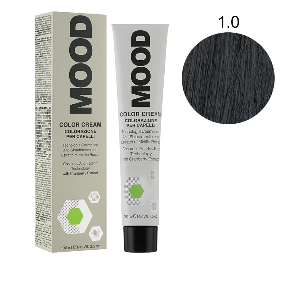 Краска-крем для волос с аммиаком MOOD Сolor (1-0 100 мл 518578)