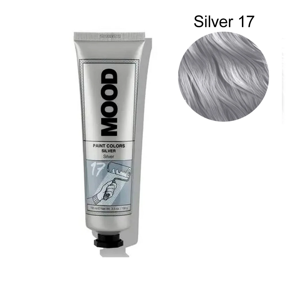 Краска полуперманентная для ярких оттенков MOOD Paint Сolor ( Silver 17 Срiбло 100 мл 683198)
