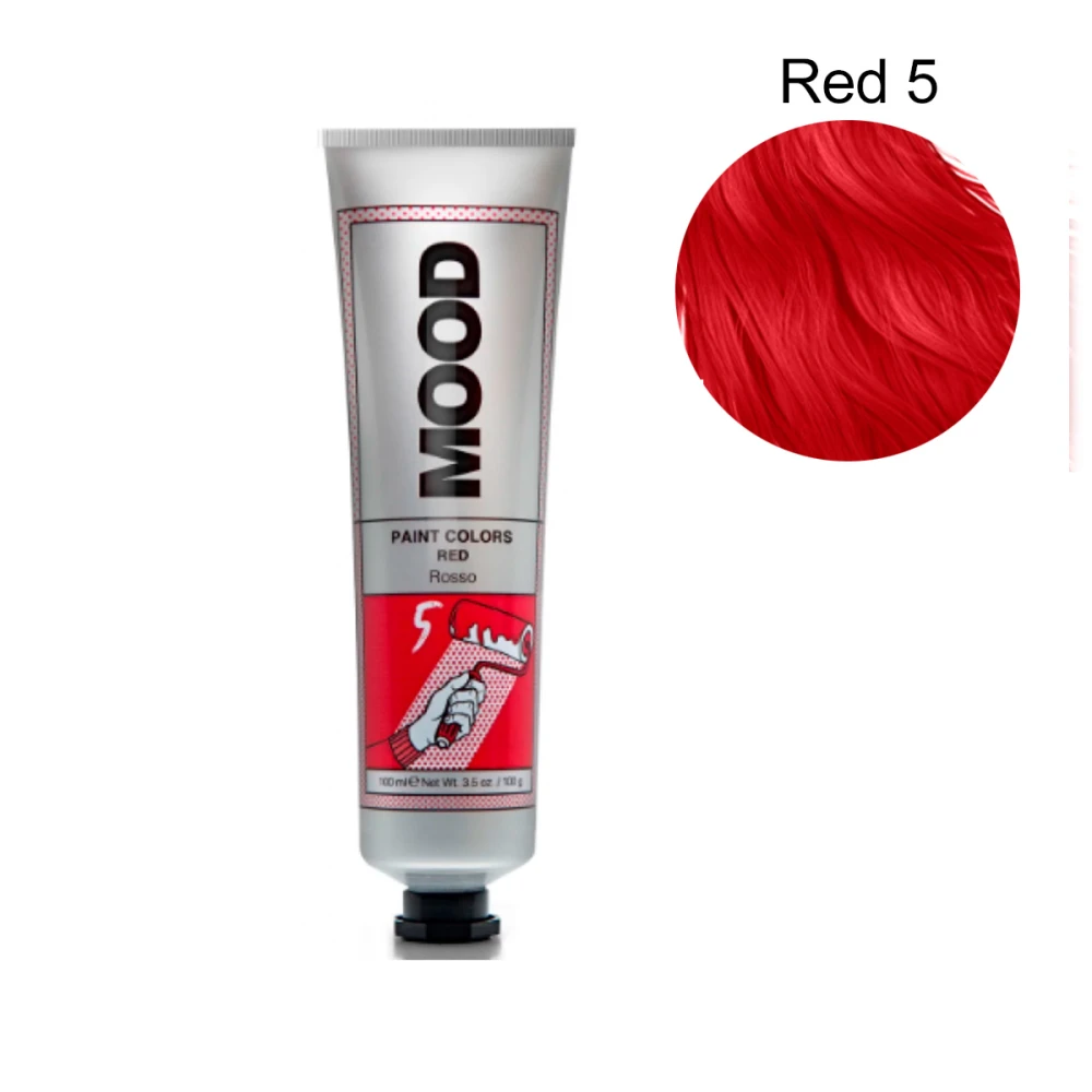 Фарба напівперманентна для яскравих відтінків MOOD Paint Сolor ( Red 5 Червоний 100 мл 683235)