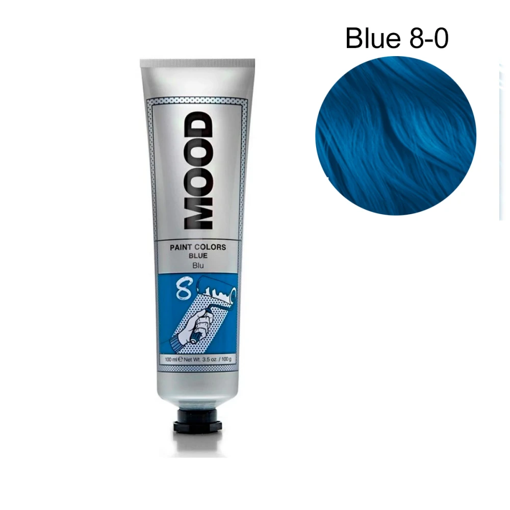 Фарба напівперманентна для яскравих відтінків MOOD Paint Сolor ( Blues 8-0 Синій 100 мл 683259)