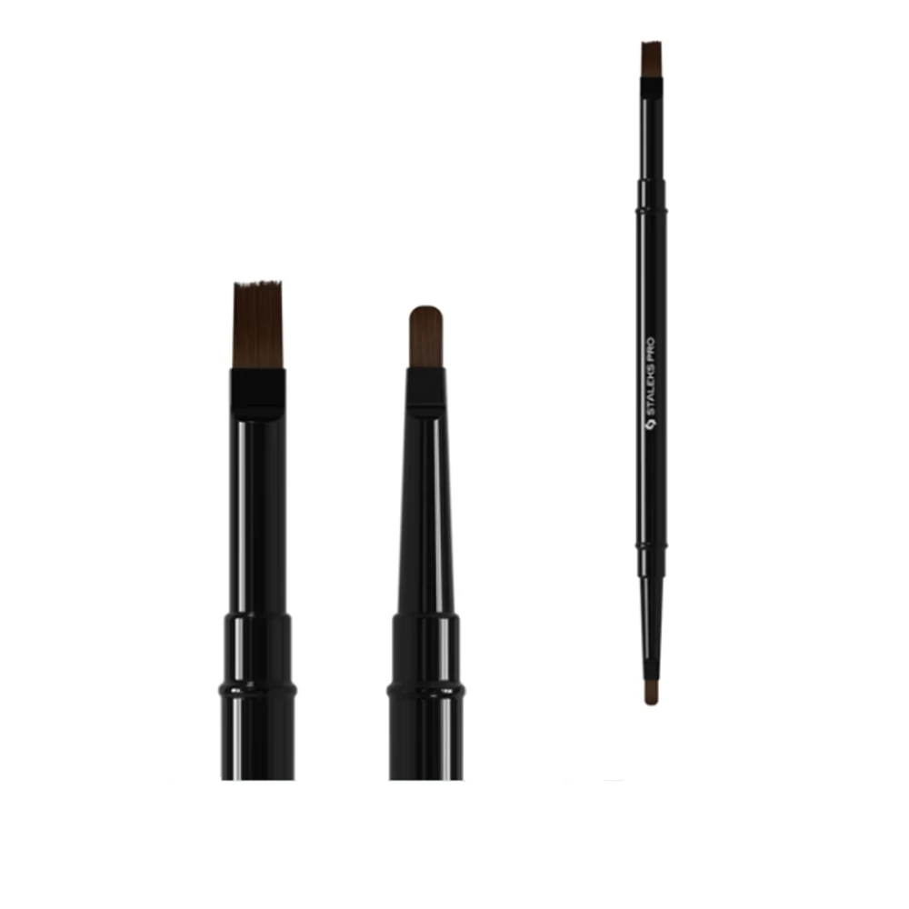 Пензель двосторонній для гелю STALEKS ( для гелю 11 мм / для гелю 7 мм NBE-06/10)