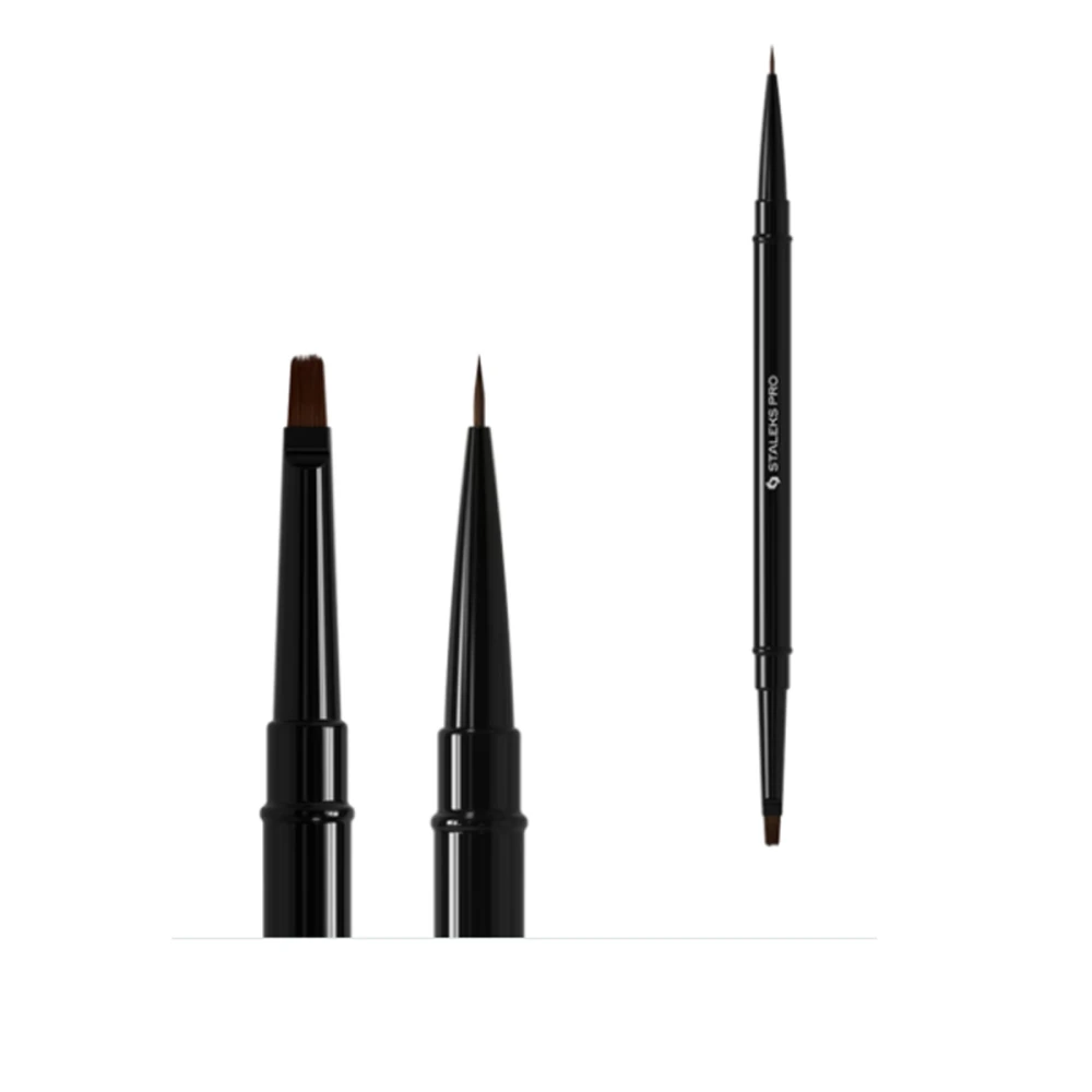 Пензель двосторонній для гелю STALEKS ( лайнер 7 мм / для гелю 7 мм NBE-01/04)