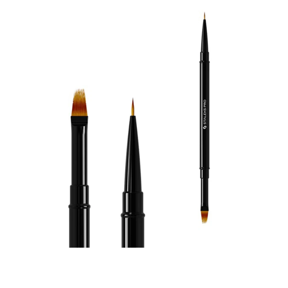 Пензель двосторонній для гелю STALEKS ( лайнер 7 мм / для градієнту 11 мм NBE-01/07)