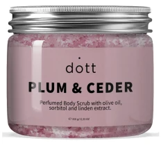 Скраб парфумований для тіла DOTT (з олією оливки, сорбітолом та екстрактом липи PLUM & CEDAR 350 мл )