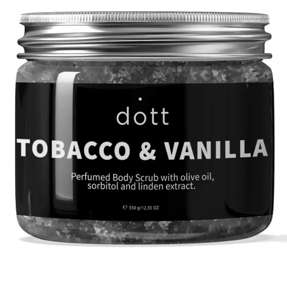 Скраб парфумований для тіла DOTT (з олією оливки, сорбітолом та екстрактом липи TOBACCO & VANILLA 350 мл )