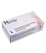 Перчатки винил неопудр/нестер/нетекстурированные Hoffen Прозрачные 100 ед. (L )