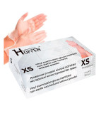 Рукавички вініл неопудр/нестер/нетекстуровані Hoffen Прозорі 100 од. (XS )