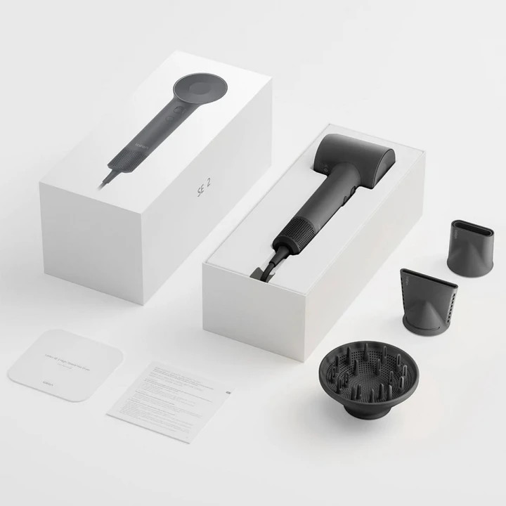 Фен для волос Laifen (SE 2, 3 насадки Black)