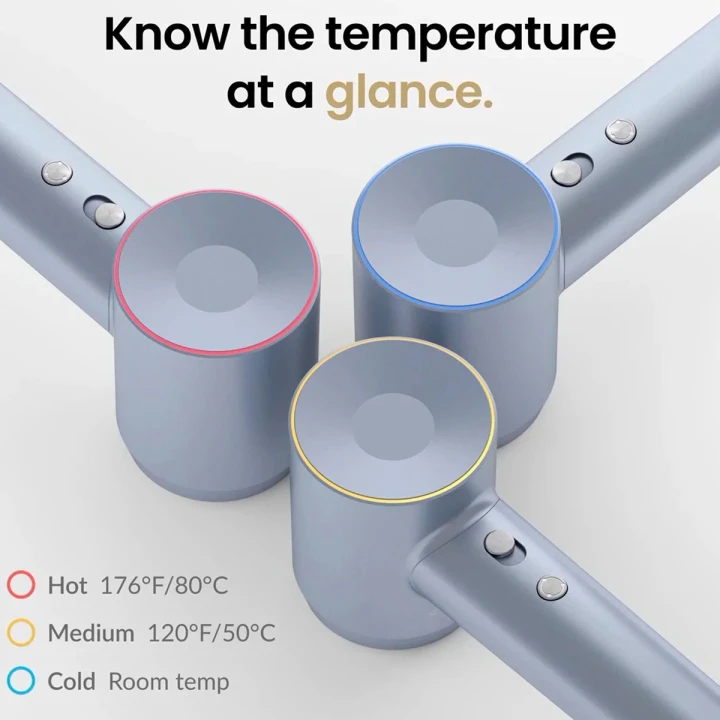 Фен для волосся Laifen Swift Special NЕW професійний з іонізацією + 3 насадки 2,5 м (демо-зразок) (Silver Blue)
