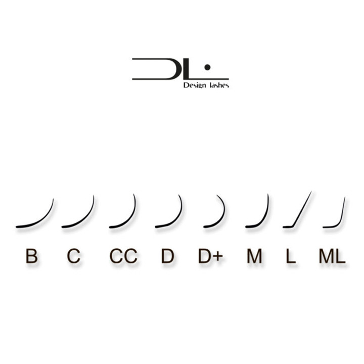 Ресницы для наращивания Design Lashes (C/СС 0.10 Микс (24 линии) Черный)