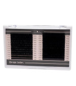 Вії для нарощування Design Lashes (C/D 0.10 Мікс (24 лінії) Чорний)
