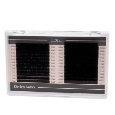 Ресницы для наращивания Design Lashes (C/D 0.10 Микс (24 линии) Черный)