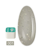 База для гель-лаку камуфлююча Victoria Avdeeva (Crystal base 01 Молочна зі срібною поталлю 20 мл)