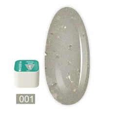 База для гель-лаку камуфлююча Victoria Avdeeva (Crystal base 01 Молочна зі срібною поталлю 20 мл)