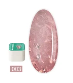 База для гель-лака камуфлирующая Victoria Avdeeva (Crystal base 03 Молочная с розовой поталью 20 мл)