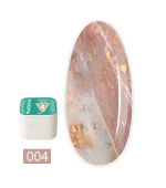 База для гель-лака камуфлирующая Victoria Avdeeva (Crystal base 04 Молочная с золотой поталью 20 мл)