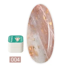 База для гель-лака камуфлирующая Victoria Avdeeva (Crystal base 04 Молочная с золотой поталью 20 мл)