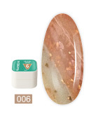 База для гель-лаку камуфлююча Victoria Avdeeva (Crystal base 06 Пісочна з золотою поталлю 20 мл)