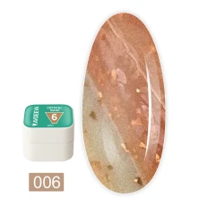 База для гель-лака камуфлирующая Victoria Avdeeva (Crystal base 06 Песочная с золотой поталью 20 мл)