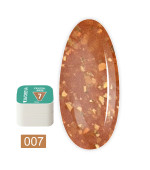 База для гель-лаку камуфлююча Victoria Avdeeva (Crystal base 07 Карамельна з золотою поталлю 20 мл)