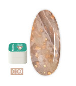 База для гель-лаку камуфлююча Victoria Avdeeva (Crystal base 09 Кавова з золотою поталлю 20 мл)