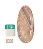 База для гель-лака камуфлирующая Victoria Avdeeva (Crystal base 09 Кофейня с золотой поталью 20 мл)