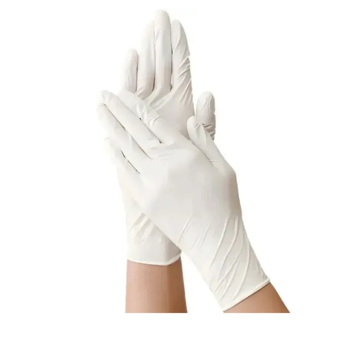 Перчатки нитрил неопудренные/нестерильные/текстурированные Hoffen Белый 100 ед. (XS)