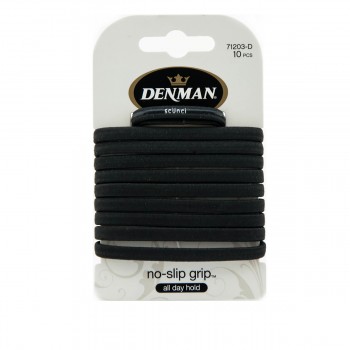 Резинка для волос Denman черные 10шт.